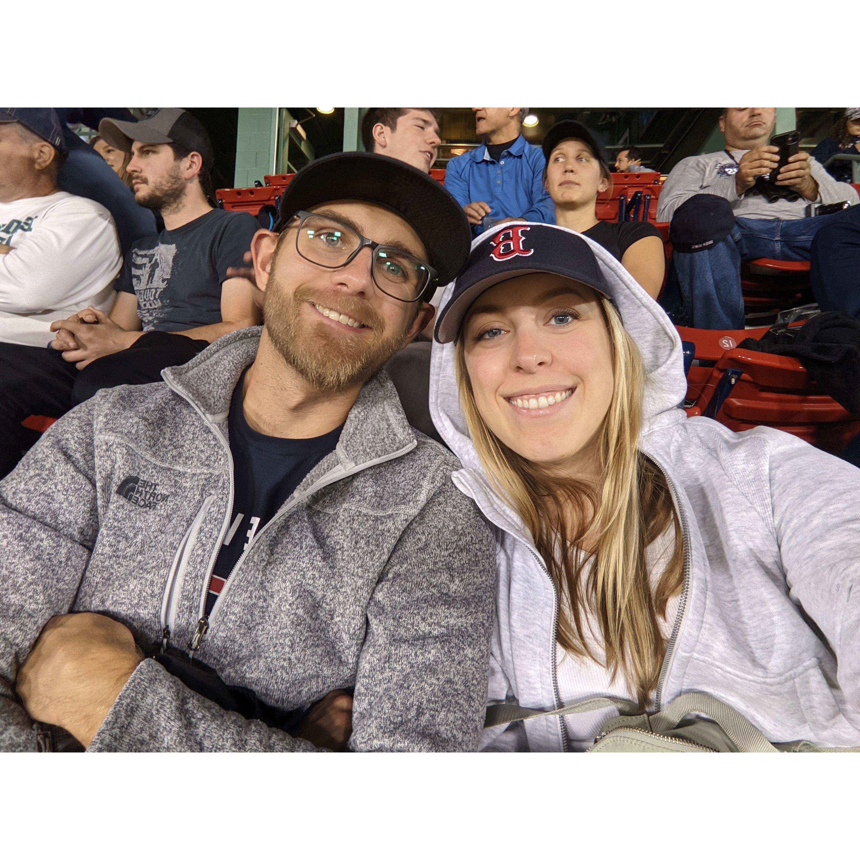 At a sox game!