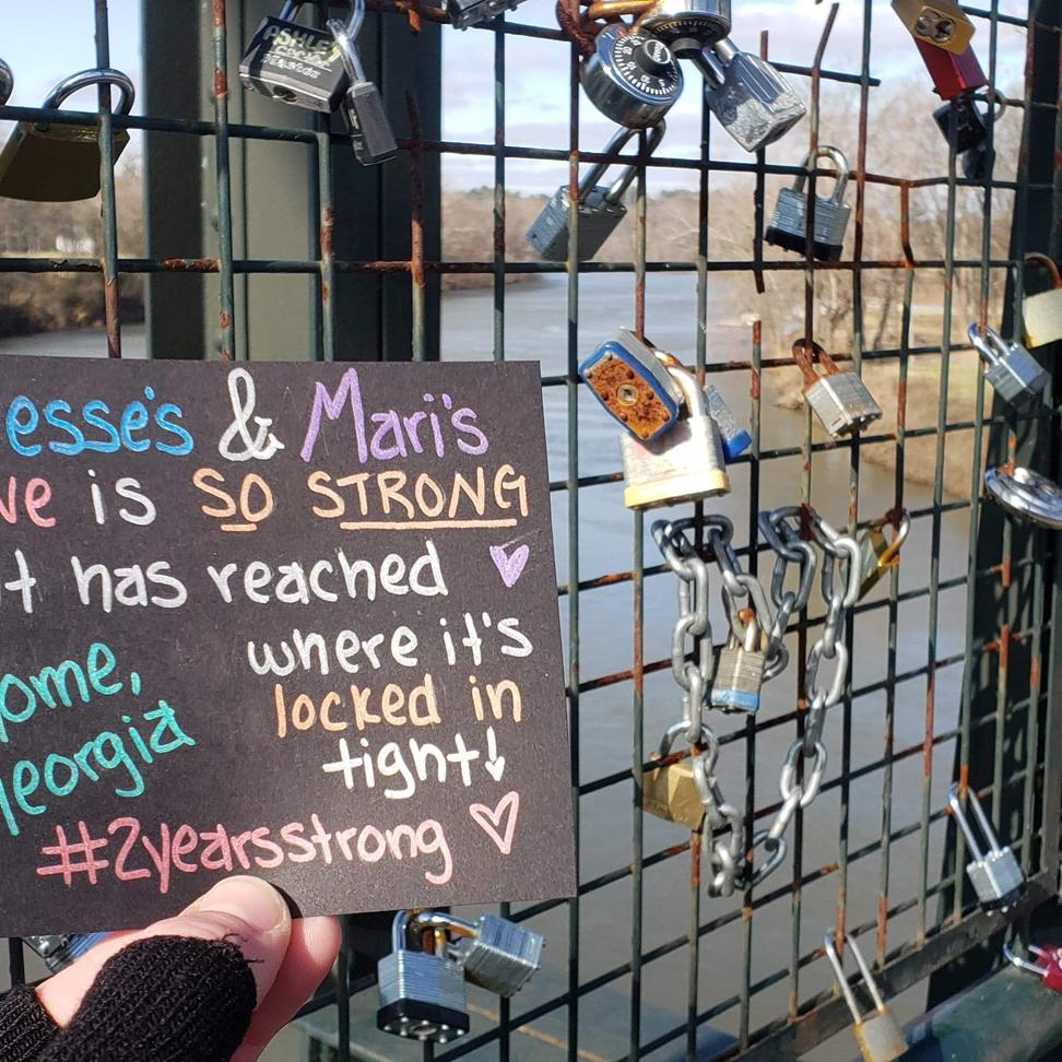 We have a love lock in Rome, Georgia