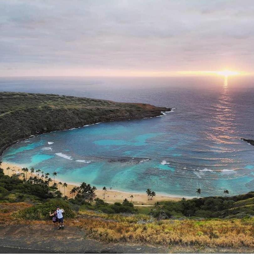 Overlooking the sunrise and Hanauma Bay
