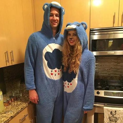 We decided to dress like care bears for Halloween.