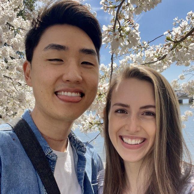 One of our first dates together. We went to DC to see the cherry blossoms. Shelby rolled right out of night shift so Andrew let her sleep in the car the whole way there :)