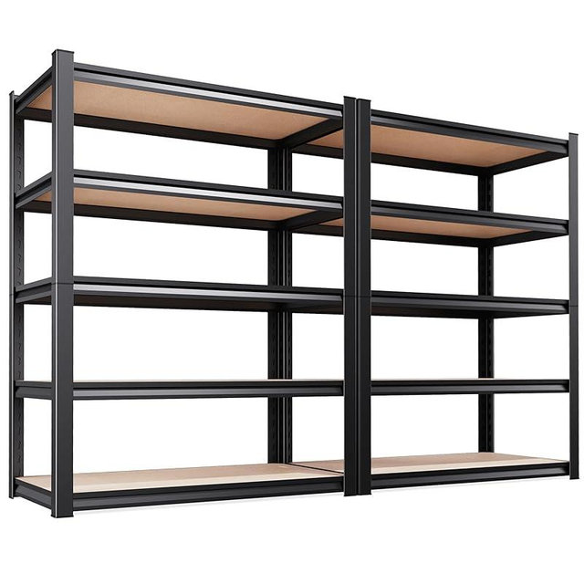 Set of 2 Garage Shelving-2050LBS 5 Tier Storage Shelves,Adjustable Heavy Duty Metal Shelving Unit and Storage Large Rack,Utility Steel Shelf For Shop Warehouse Industrial Pantry Basement 71"x35"x16"