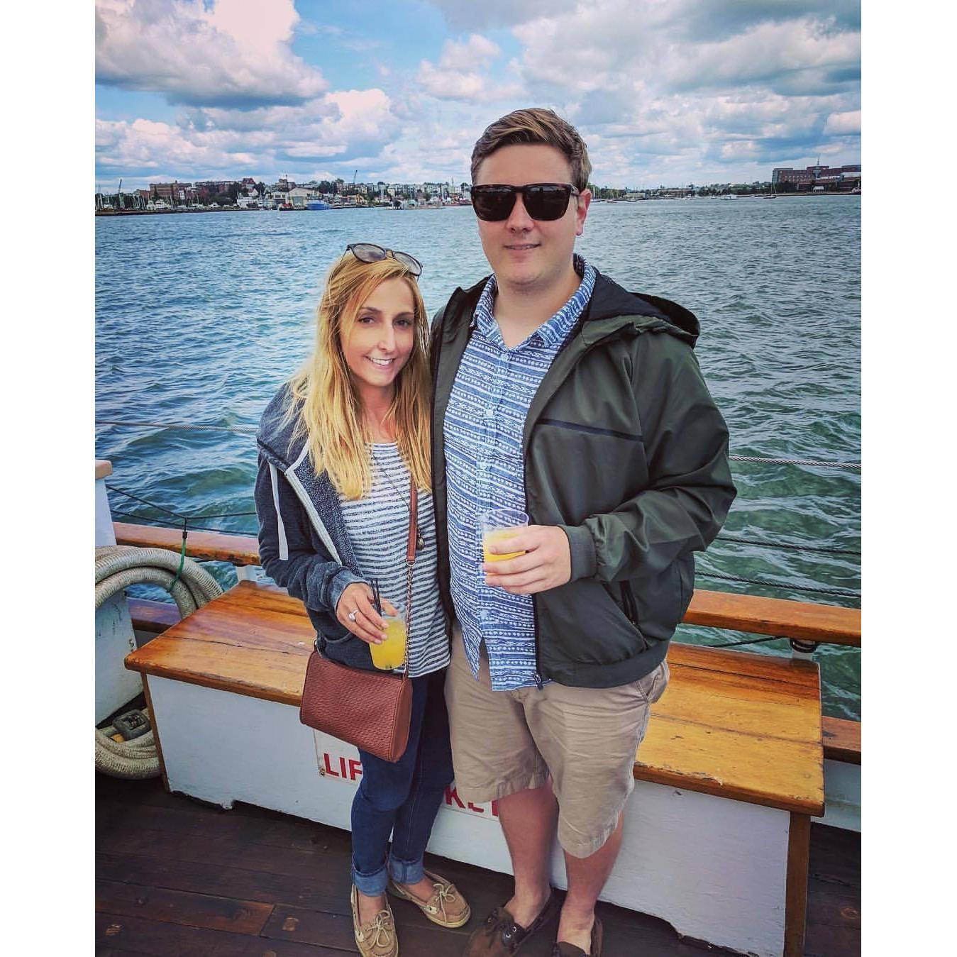 Birthday bruchin' on a sailboat