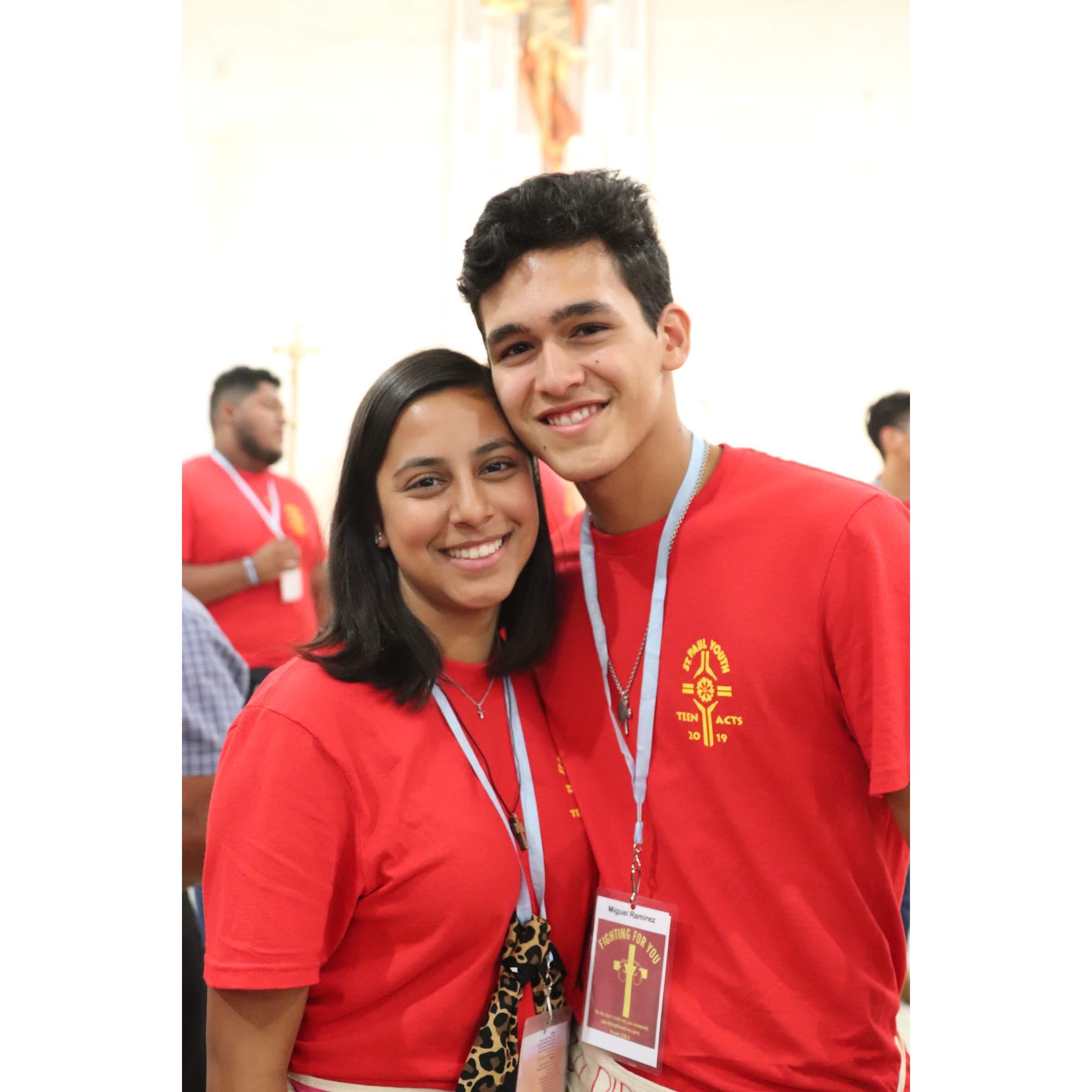 Miguel was the director of this Teen ACTS retreat. We started serving our Church Community when we were teens!