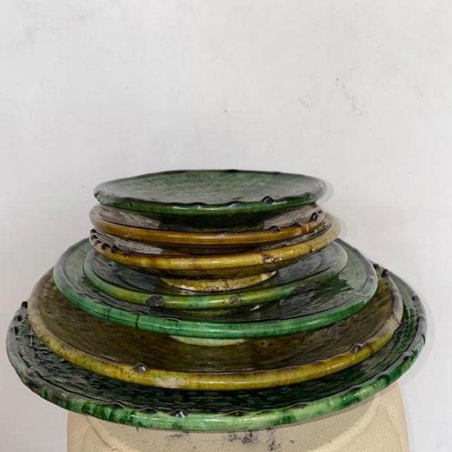 Moroccan Tamegroute Ceramic Salad Plates (6x)