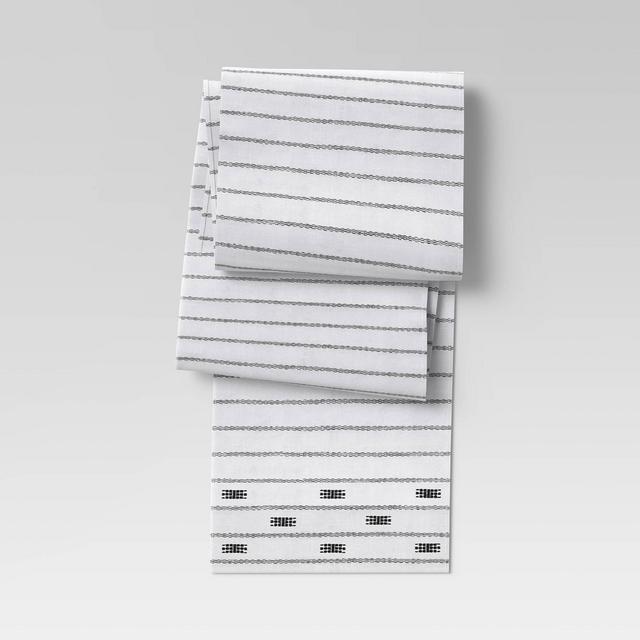 108" x 14" Cotton Global Table Runner Black/White - Threshold™