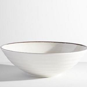 Swirl Melamine Large Serve Bowl - Stone