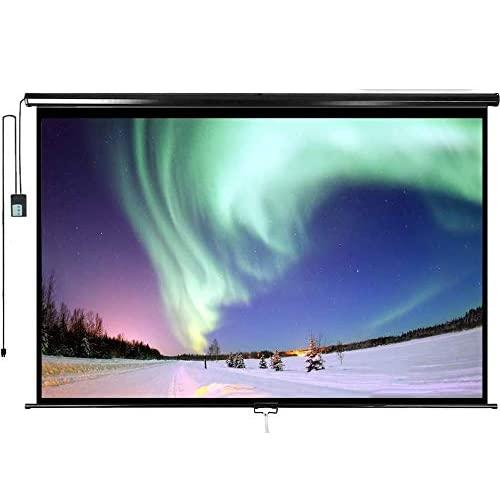 120" Motorized Projector Screen - Indoor and Outdoor Movies Screen 120 inch Electric 4:3 Projector Screen W/Remote Control