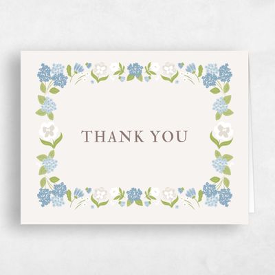 Hydrangea, Blue Wedding Thank You - Campanule Landscape