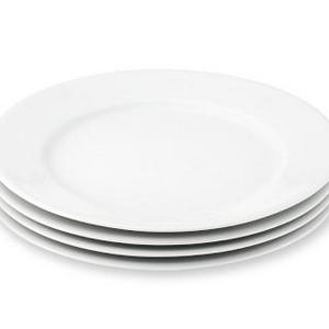 Apilco Très Grande Dinner Plates, White, Set of 4