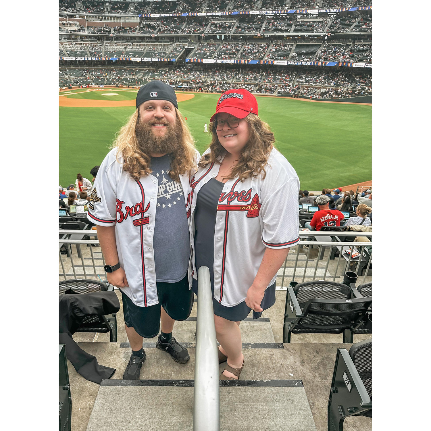 Fun fact: Justin has been an Atlanta Braves season ticket holder since 2023 with his best man Tyler!  Hannah tries to make it to at least one game every season
