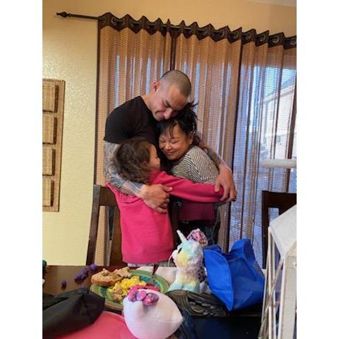Patti with her niece and nephew.