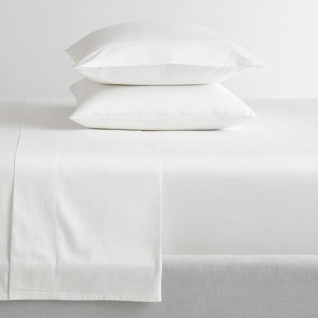 700-Thread-Count Sateen Sheet Set, Queen, White