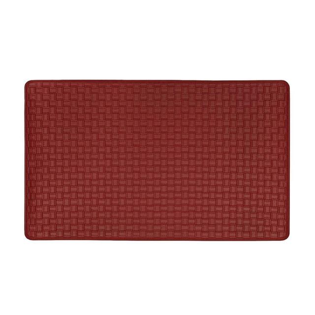 Kate Aurora Heavy Duty Non Slip Memory Foam Kitchen Mats - 20in W x 40in L, Red