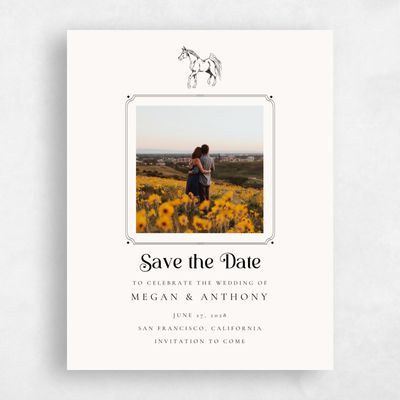 Beige Wedding Save the Date - Brisbee Photo