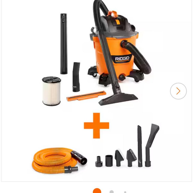 RIGID 12 Gallon 5.0 Peak HP NXT Shop Vacuum Wet Dry Vac with Filter