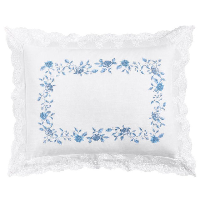LoveShackFancy Blue Rose Sham, Multi, Standard