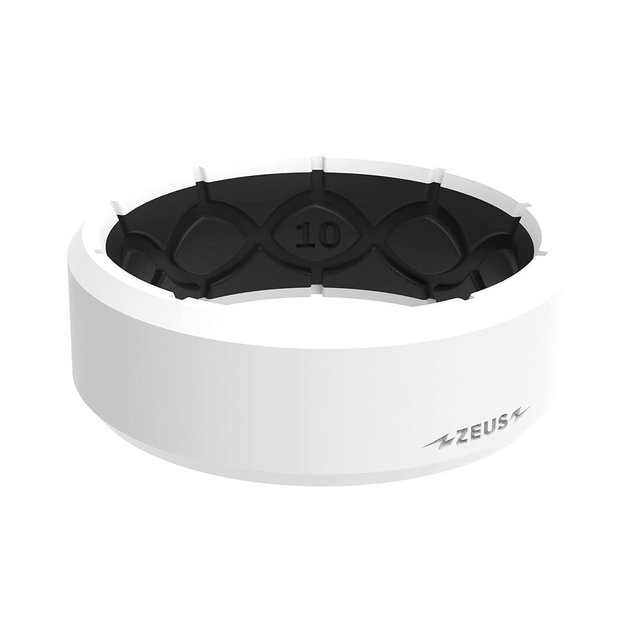 Groove Life Zeus Silicone Ring - Breathable Rubber Wedding Rings for Men, Lifetime Coverage, Unique Design, Comfort Fit Ring