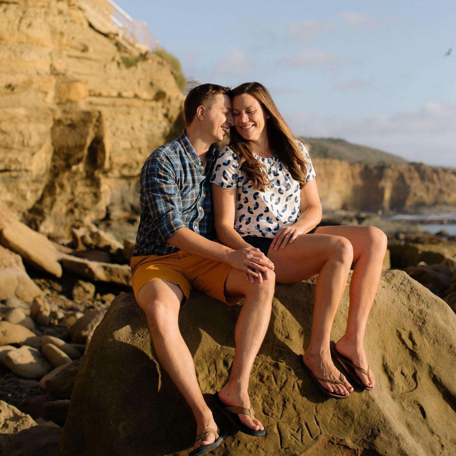 Our engagement photos at Sunset Cliffs with Heidi-O-Photo