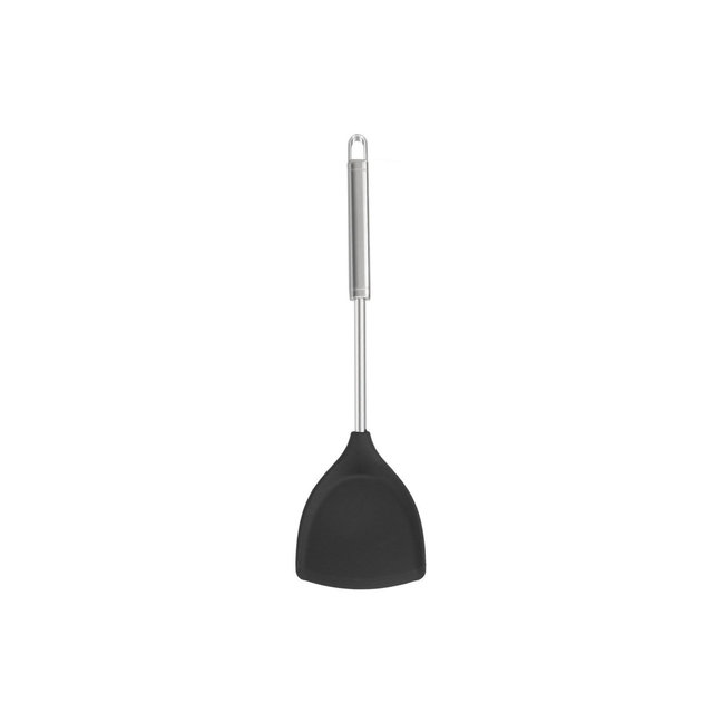 Unique Bargains Heat Resistant Non-scratch Non-Stick Silicone Turner Black