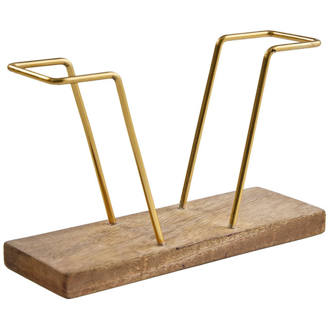 Split P Wood Gold Bar Napkin Holder