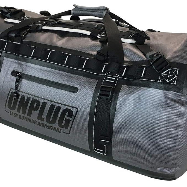 UNPLUG Ultimate Adventure Bag -1680D Heavy Duty Waterproof Travel Duffel Bags for Camping, Motorcycle Dry Bag, Waterproof Bags for Boating, Waterproof Duffle Backpack,Tactical Duffle Bag