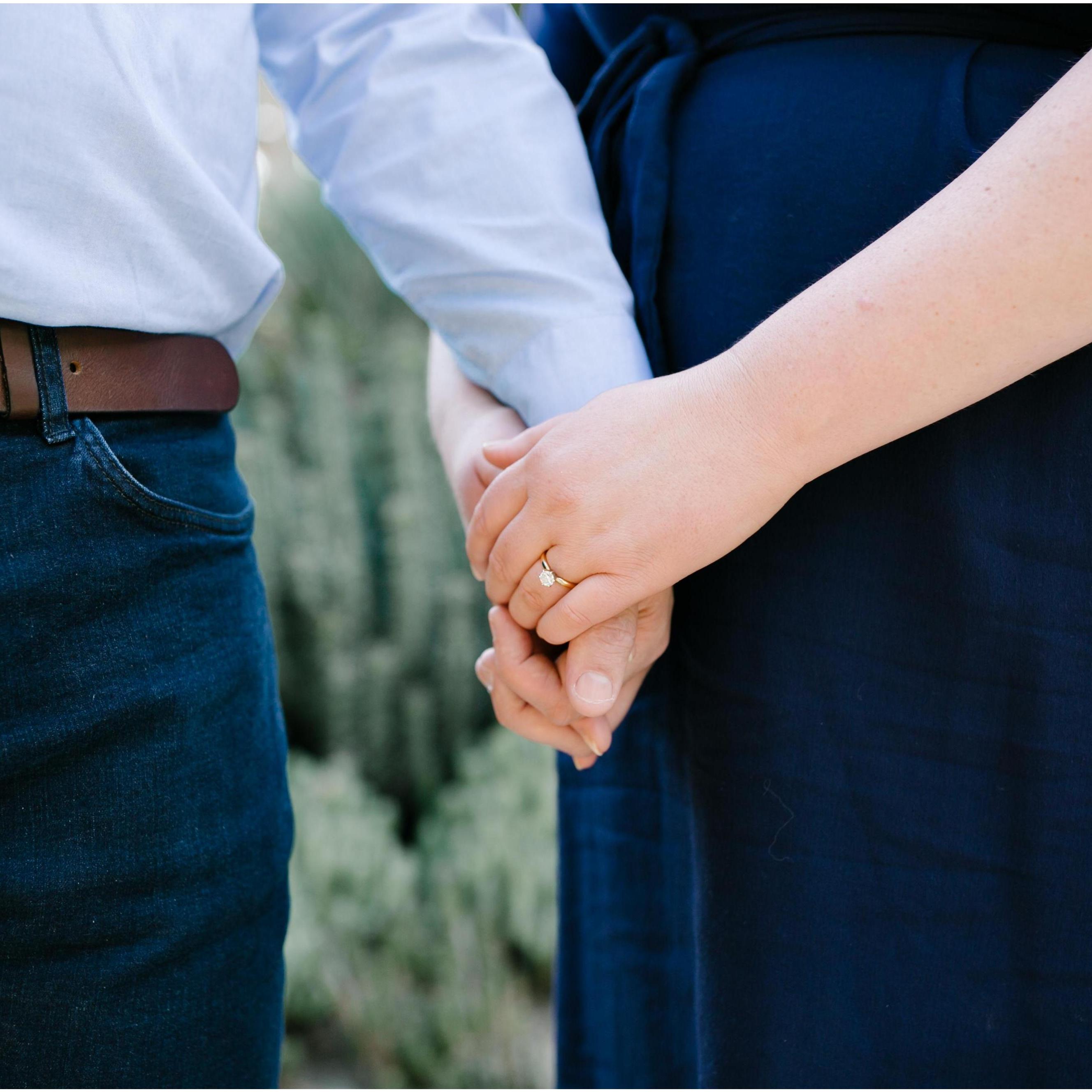 Steph's engagement ring holds special meaning as it was inherited by Gus from his beloved Grandma Donna.