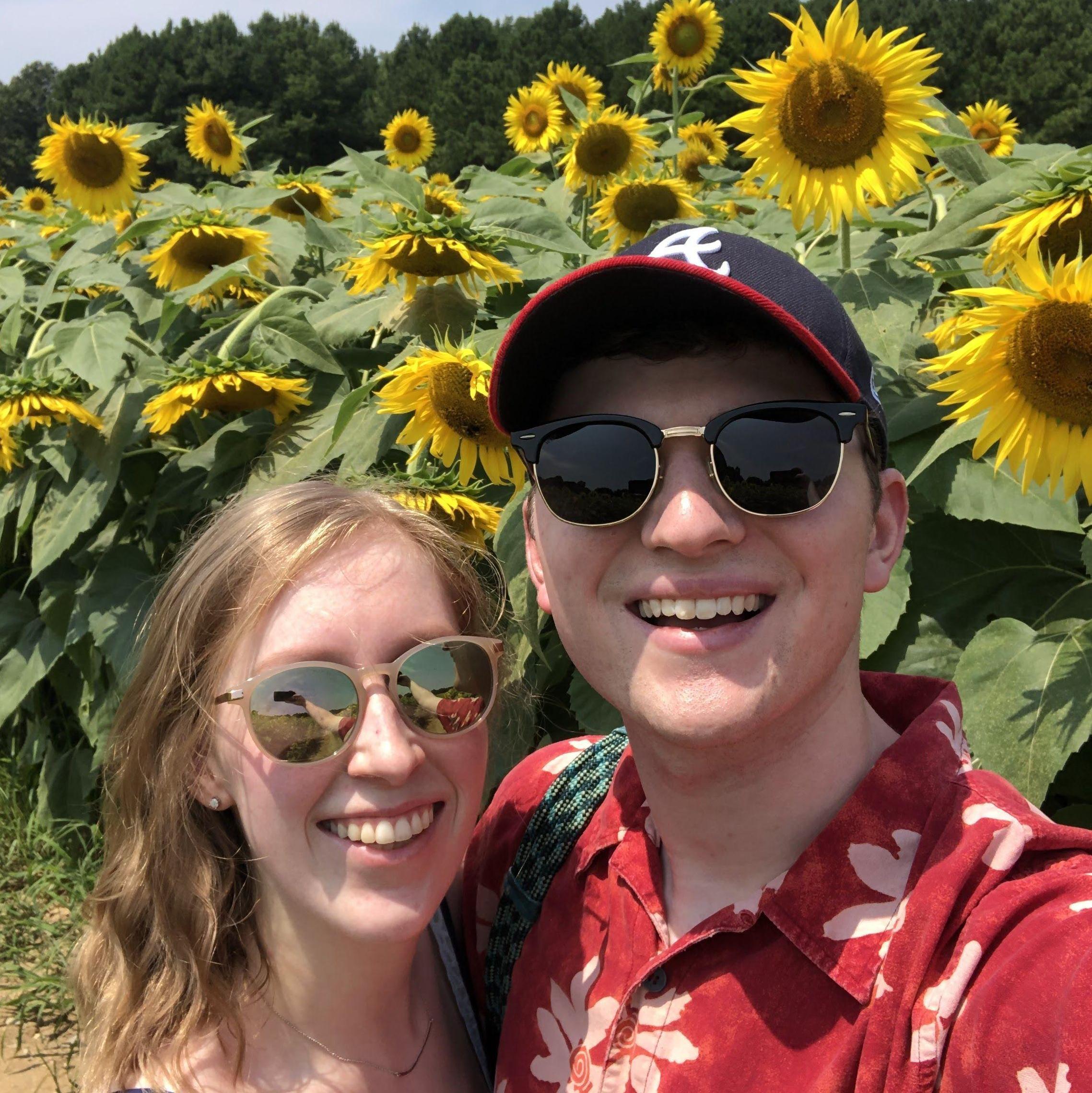 We've loved living in the Triangle area after graduating from UNC. The sunflower fields at Dorthea Dix Park in Raleigh are some of the more photogenic spots!