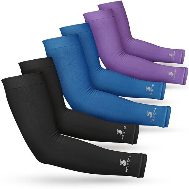 SportsTrail Cooling Arm Sleeves for Men & Women – Breathable, UV Sun Protection, Sports Arm Sleeves for Women, Men & Youth