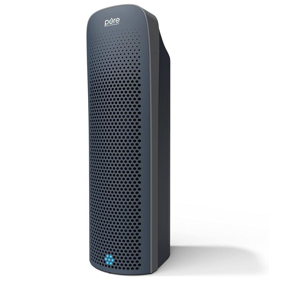Pure Enrichment PureZone Elite True HEPA Large Room Tower Air Purifier with Air Quality Monitor, 4 Stage Filtration and UV-C Light, Helps Destroy Bacteria, Smoke, Pollen & Dust (Graphite)