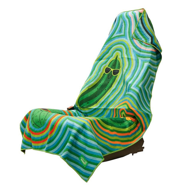 Sprints Athletic Running Towel, Full-Sized, Car Seat Cover - Moisture Wicking (Pickles)