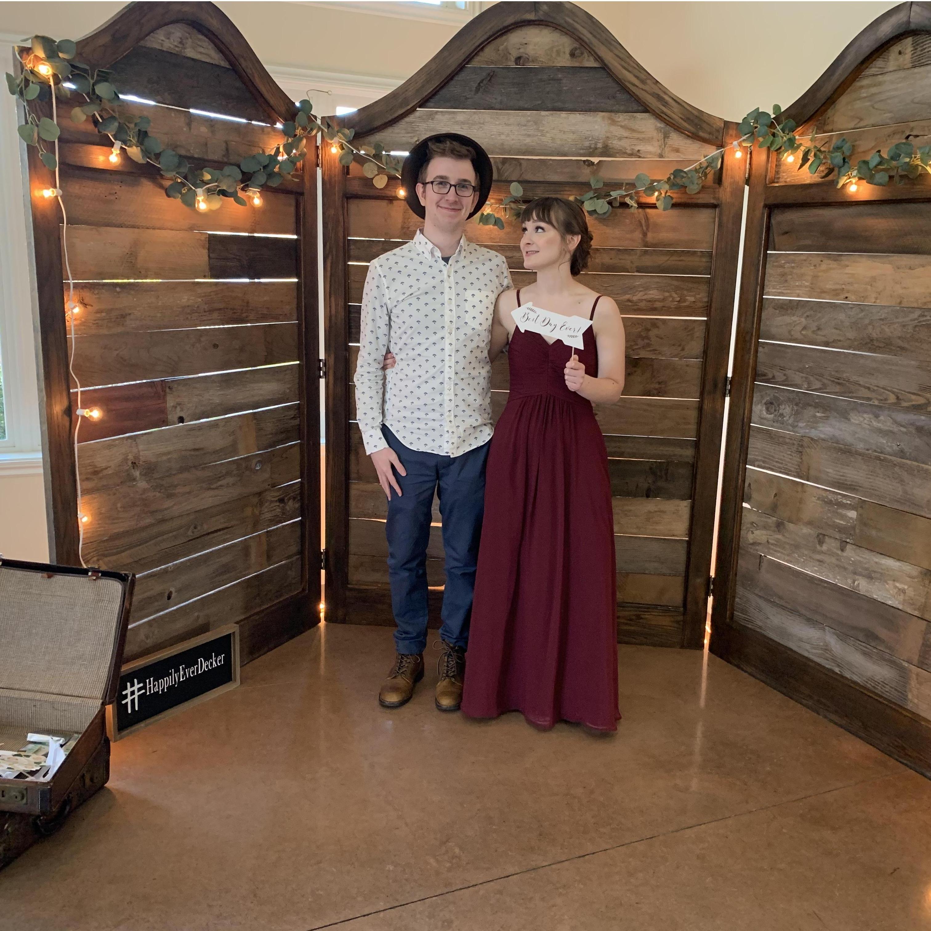 At Hanna and Quentin’s wedding (2019).