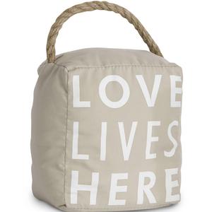 Pavilion Gift Company 72153 Love Lives Here Door Stopper, 5 by 6-Inch