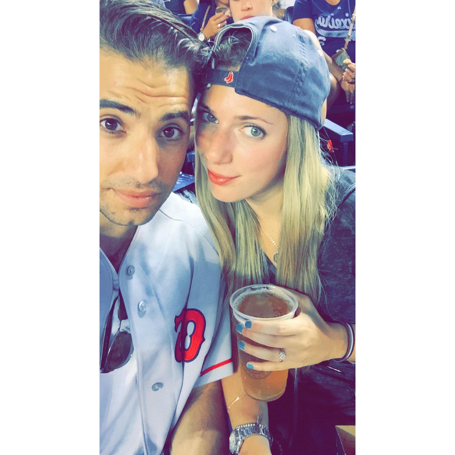 One of the first few dates, obviously had to be Sox v. Yankees @ Yankee Stadium!