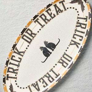 The Bistro Tile Stoneware Serving Platter: Halloween Edition
