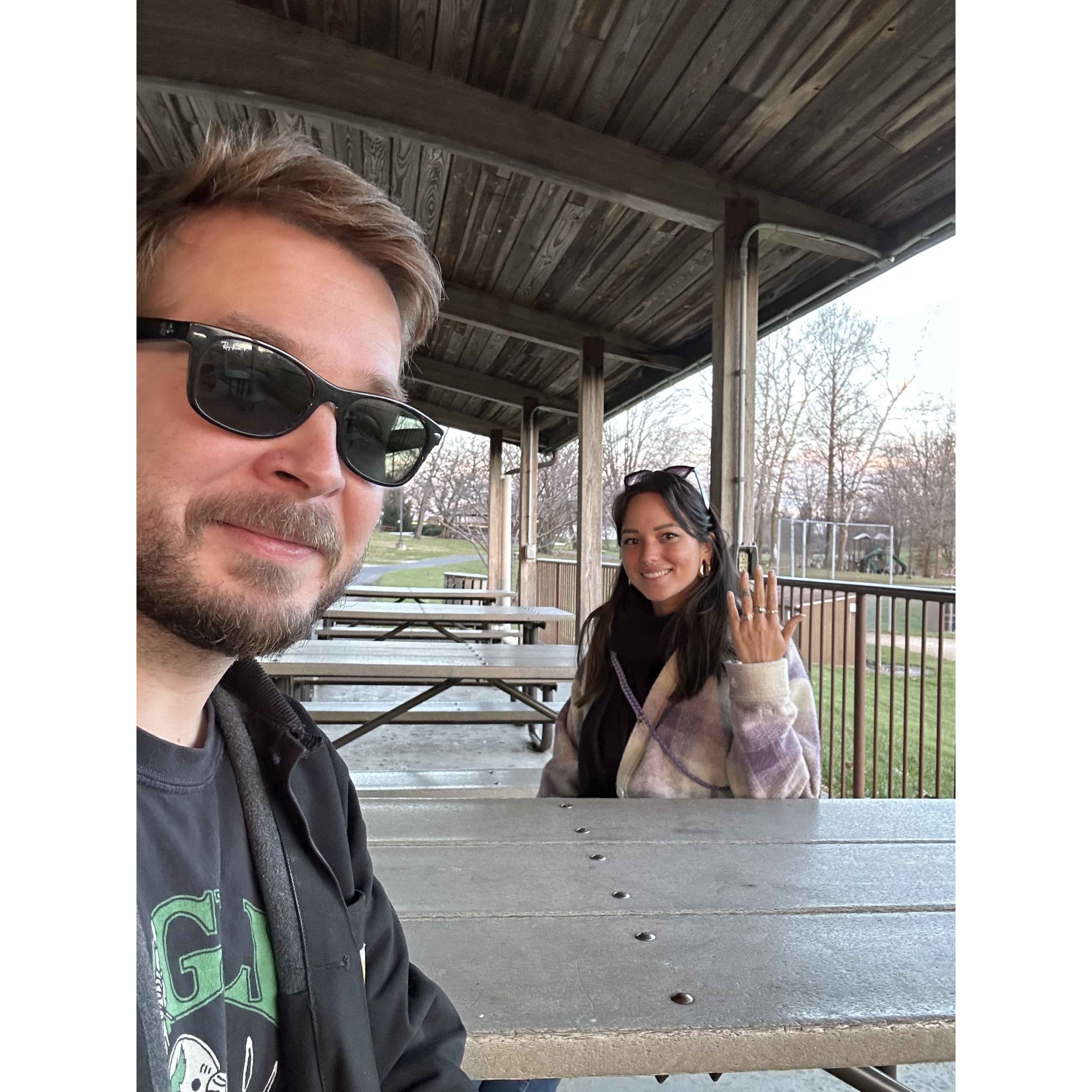 A year later, to celebrate our engagement date. 12/18/22