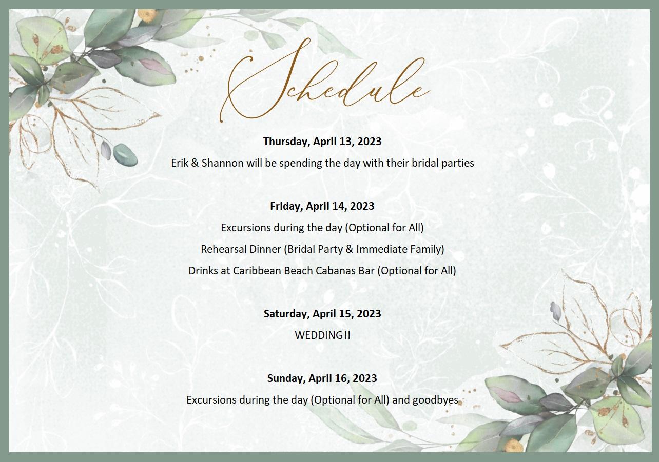 The Wedding Website of Shannon McBride and Erik Mahan
