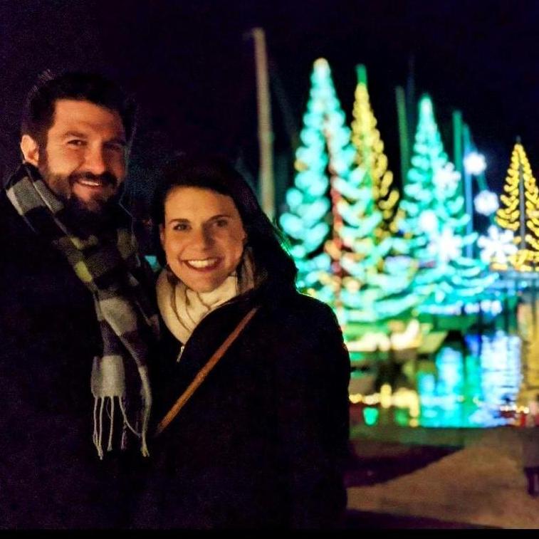 At the Eastport Yacht Club's Annual Christmas Boat Parade, an annual tradition started by Layne's Brother & Sister-in-Law.