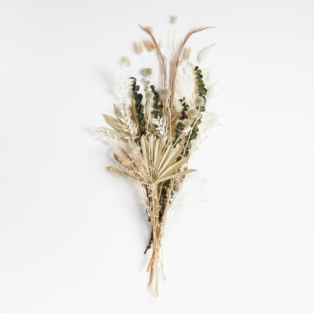 Palm and Globe Thistle Dried Bouquet