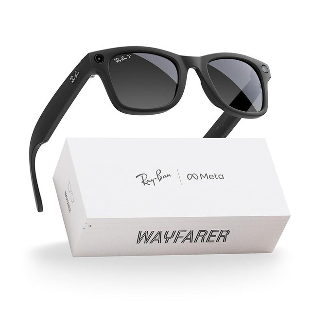 Ray-Ban Meta (Gen 2), Wayfarer, Matte Black | Smart AI Glasses for Men, Women — 2X Battery Life — 3K HD Resolution — 12 MP Ultra-Wide Camera, Audio, Video — Polarized Gradient Graphite Lenses
