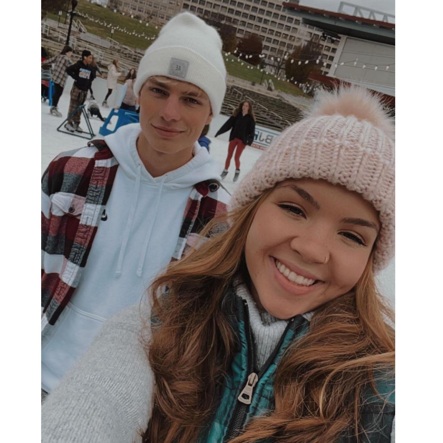 First time outdoor ice skating together!