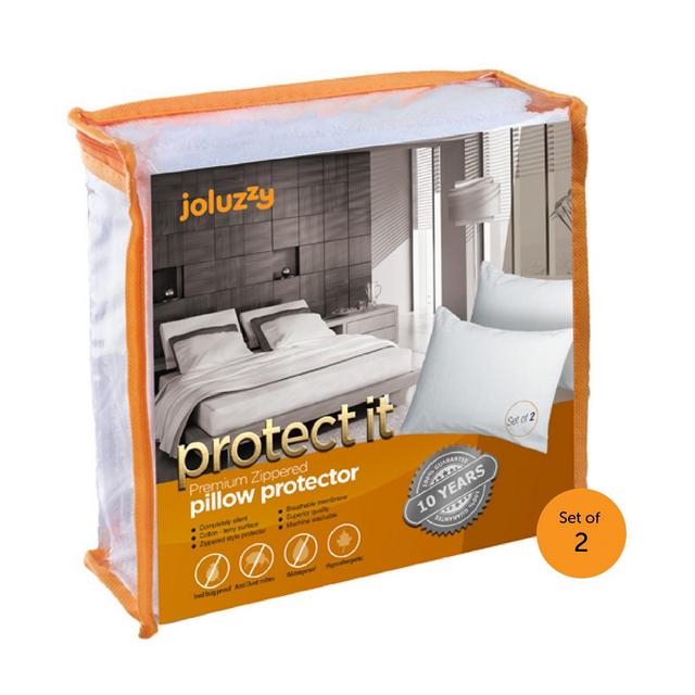 Zippered Pillow Protector Bed Bug Proof, Waterproof, Cotton Surface