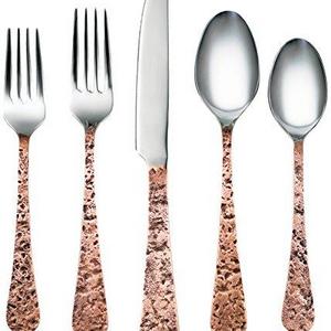 Flatware Sets, Luxury 20 pieces Rose Gold Plated 18/10 Stainless Steel Cutlery Silverware Dinnerware Flatware Sets,Service for 4