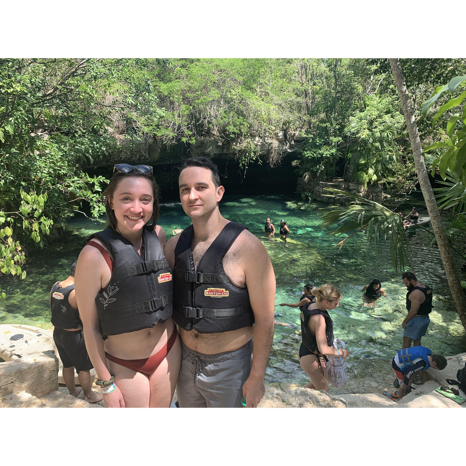 Swimming in the cenotes in Mexico