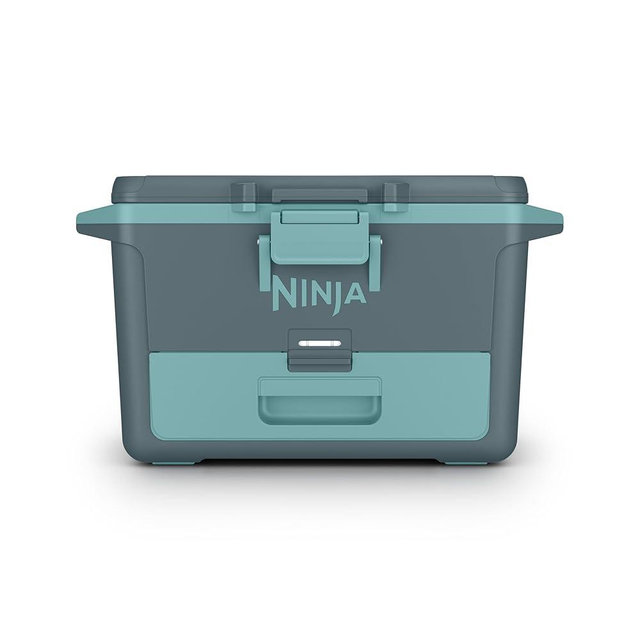 Ninja FrostVault 50qt Hard Cooler with Dry Zone | Integrated Fridge-Temp Dry Storage Drawer | Premium Heavy-Duty Insulated Cooler | Keeps Ice Cold for Days | Halocline Green | FB151TL