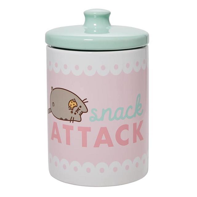 Enesco Pusheen The Cat Snack Attack Treat Holder Canister, 7.5 Inch, Multicolor