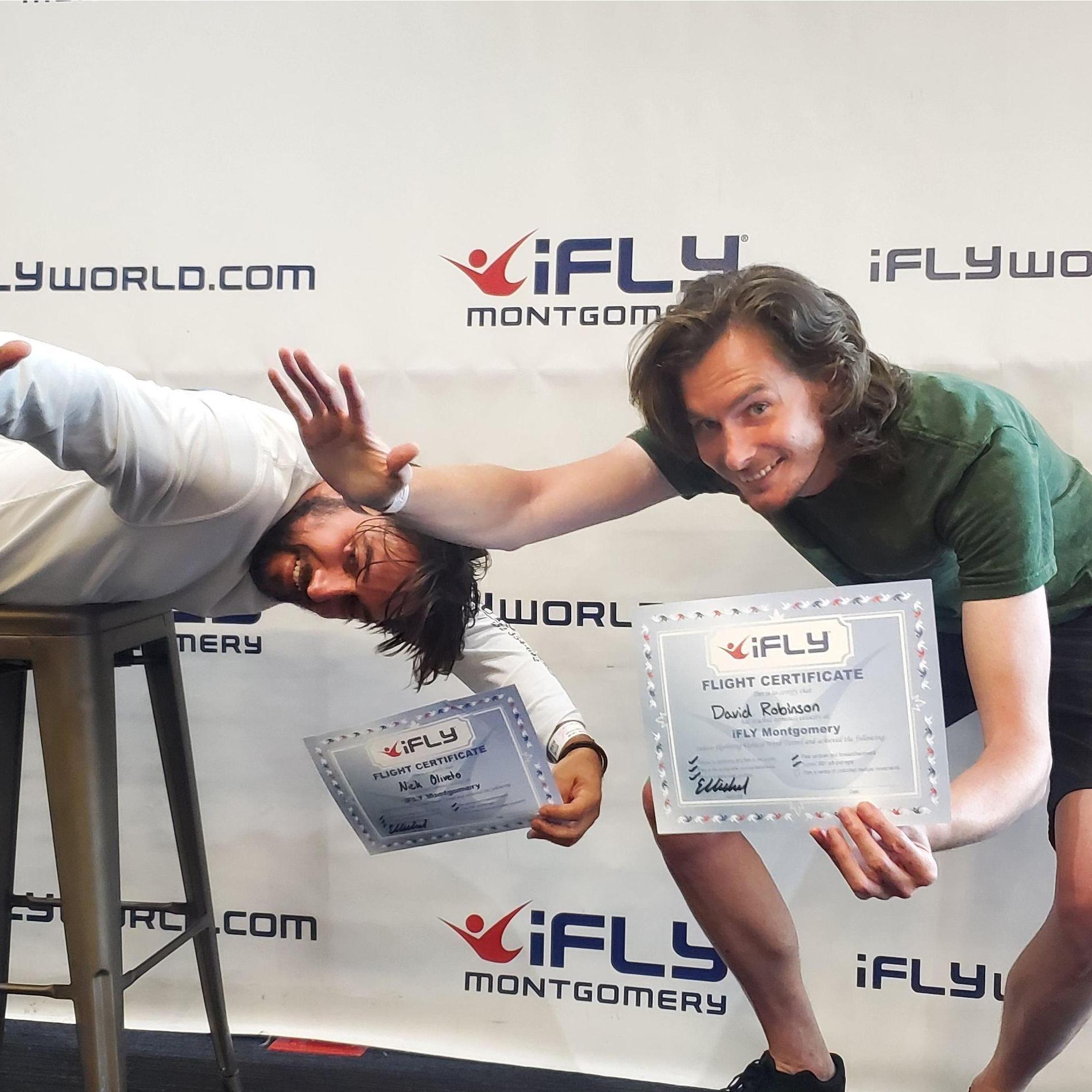 David and Nick earning their wings