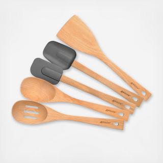 5-Piece Beechwood Kitchen Tool Set