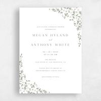 White Wedding Wedding Shower Invitation - Lenora