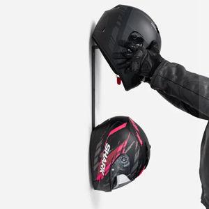 Double Motorcycle Helmet Rack by Moto Loot - Black